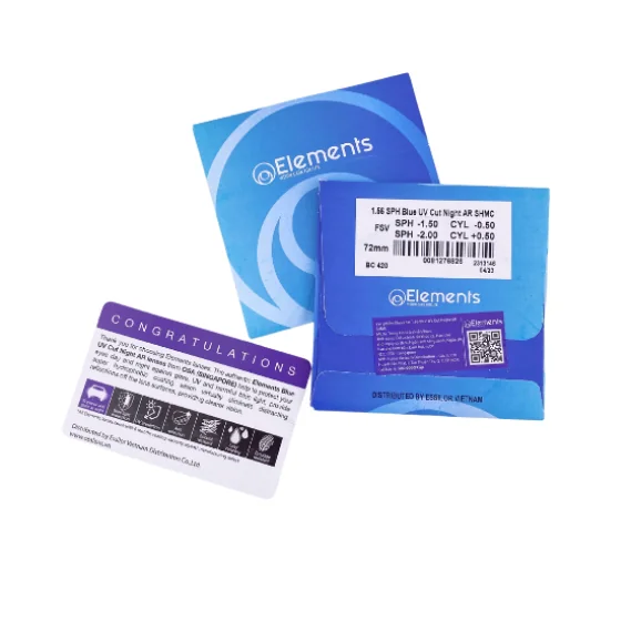 Tròng kính ELEMENTS BLUE UV CUT - NIGHT AR CHIẾT SUẤT 1.56