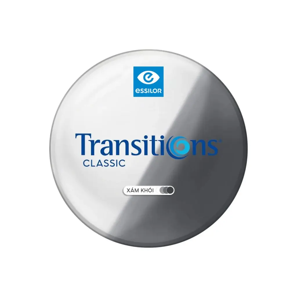 Tròng Kính Essilor Transitions Classic - Mắt Kính Đổi Màu Đen / Trà